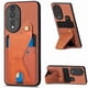thumbnail image 1 of Funda Resistente para Honor 80 con Tarjetero y Soporte, Diseño Magnético Marrón, 1 of 5