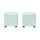 thumbnail image 1 of Set Poufs Cali 2 Cuerpos Felpa Verde Agua, 1 of 6