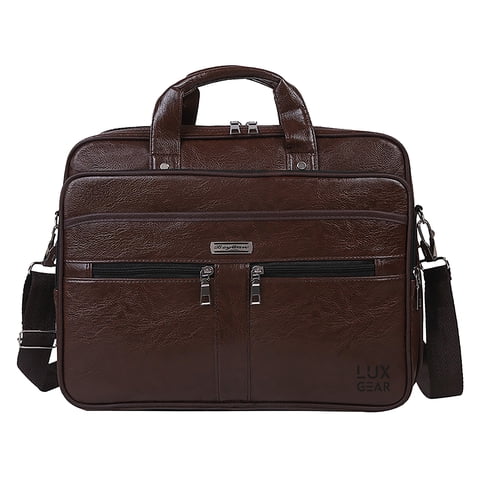 Maletín Cuero Luxgear Oficina Notebook Tablet 15.6 Pulgadas