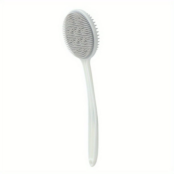 Silicone Back Scrubber For Shower Bath Body Brush With Long Handle Reversible Bath Brush For Shower Exfoliation And Massage Produces Rich Foam Long Handle Back Scrubber For Men And Women