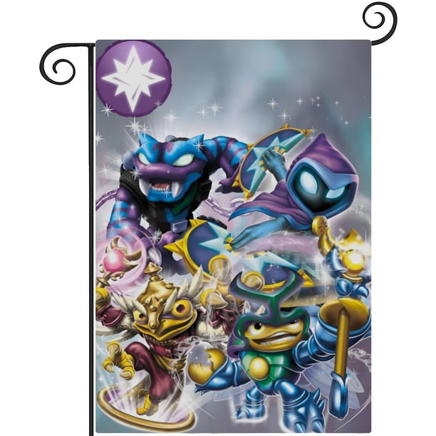 Skylanders: Swap Force-bandera de jardín temática. Regalo perfecto para fans, amigos y familiares, ideal para actividades al aire libre y decoración de fiestas.28CM*45CM