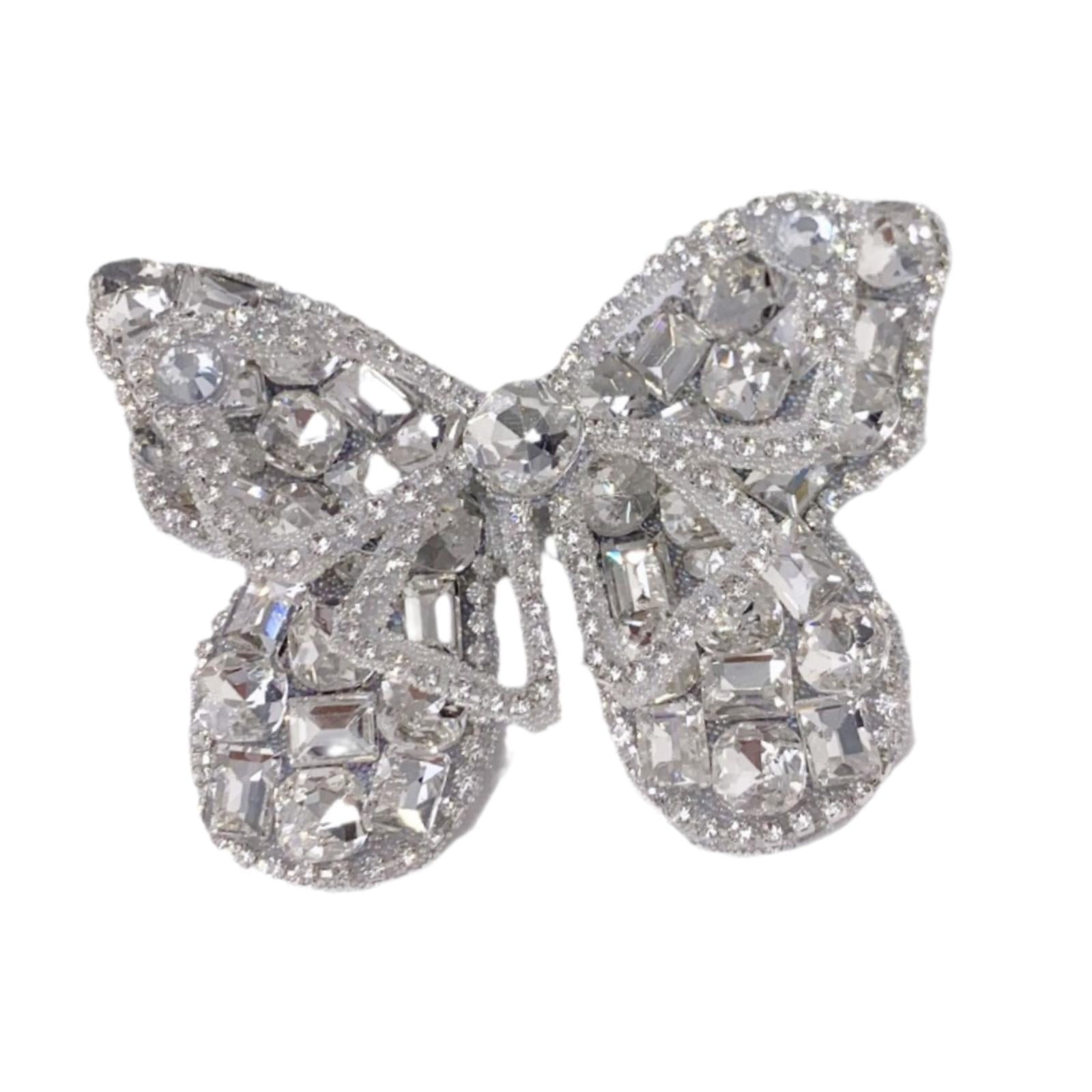 Bothyi - Decoración De Zapatos Con Diamantes De Imitación Colgante Para Zapatos Brillante Para Ropa Vestido De Zapatos De Boda 8,3 Cm X 6 Cm