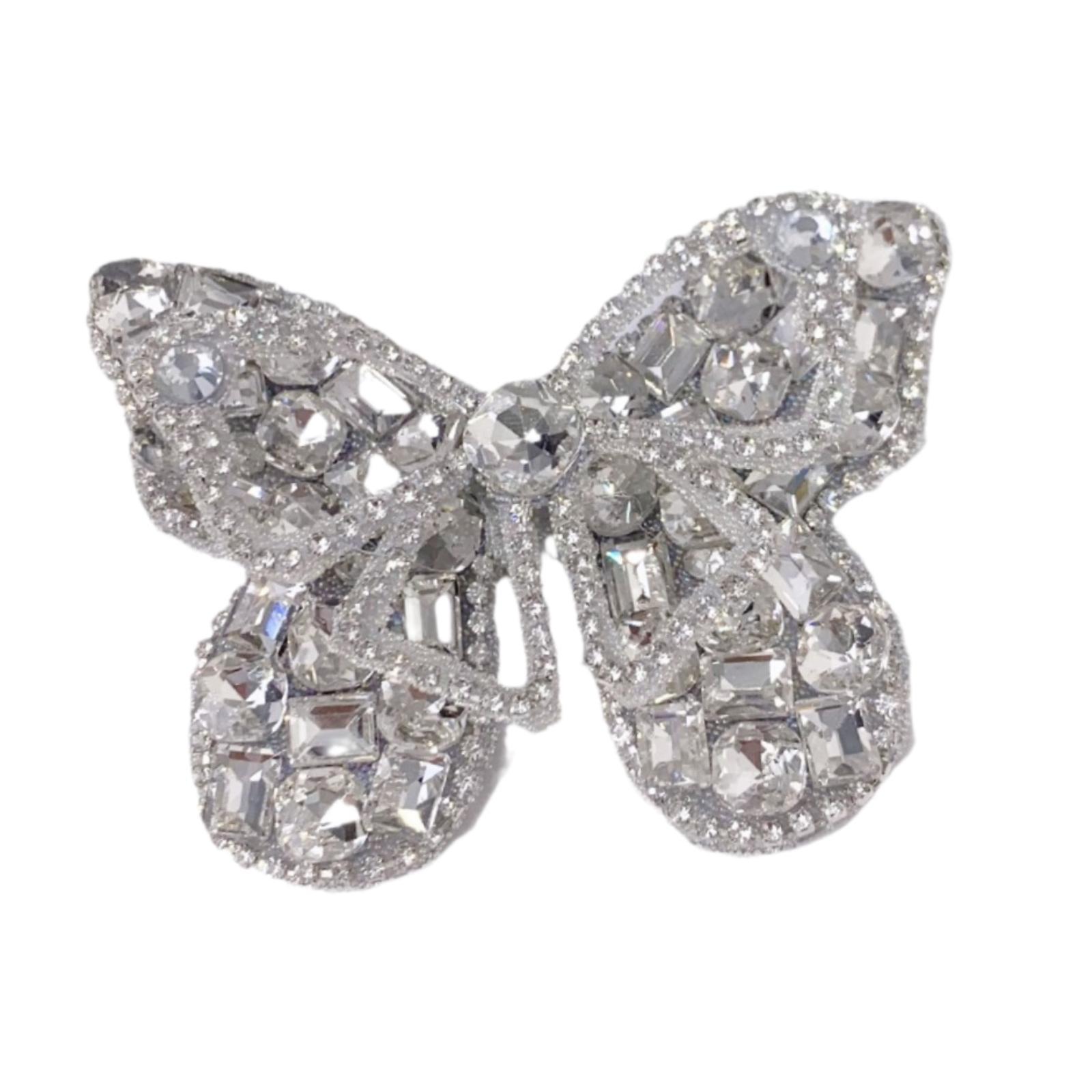 Bothyi - Decoración De Zapatos Con Diamantes De Imitación Colgante Para Zapatos Brillante Para Ropa Vestido De Zapatos De Boda 8,3 Cm X 6 Cm