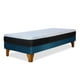 thumbnail image 4 of Cama Europea Zen Pro Colchon Resortes 1.5 Plaza Base Dividida Tela Azul Petroleo, 4 of 6