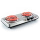thumbnail image 1 of Parrilla Eléctrica Doble OVENTE BGC102S 1700W Acero Inoxidable, 1 of 7