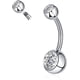 thumbnail image 1 of Piercing para el ombligo de titanio para mujer, redondo, con diamantes de imitación, 12 mm, aleación de titanio, sin piedras preciosas., 1 of 7