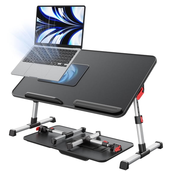 Mesa para laptop SAIJI ajustable en altura y ángulo con ventilador de enfriamiento