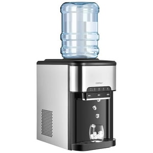 Dispensador De Agua Con Máquina De Hielo Costway 3 En 1 Con Carga Superior