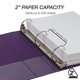 thumbnail image 3 of Carpeta Samsill Durable de 2 pulgadas, color morado, paquete de 4, 475 páginas, 3 of 7