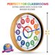 thumbnail image 3 of Reloj de pared Oyster&Pop extra grande para aprender, 35 cm, para niños, 3 of 7