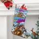 thumbnail image 2 of Madagascar Tema: Calcetines de Navidad, fino lino blanco para colgar en escaleras y chimenea, decoración navideña para el hogar, regalo de Navidad. 45cm × 32cm, 2 of 5