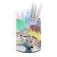 thumbnail image 1 of Johnny Test-theme Cylinder Pen Holder Pencil Organizer with Flannel Lining PVC Leather Material Cardboard Base for study work 10*8CM, 1 of 6
