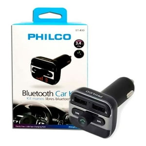 Transmisor Fm Bluetooth Philco, Slot Microsd, Puerto Usb 3.4Amp