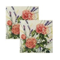 Concepts Life - Pack 4 Paquetes De Servilleta Diseño Rosa Naranja