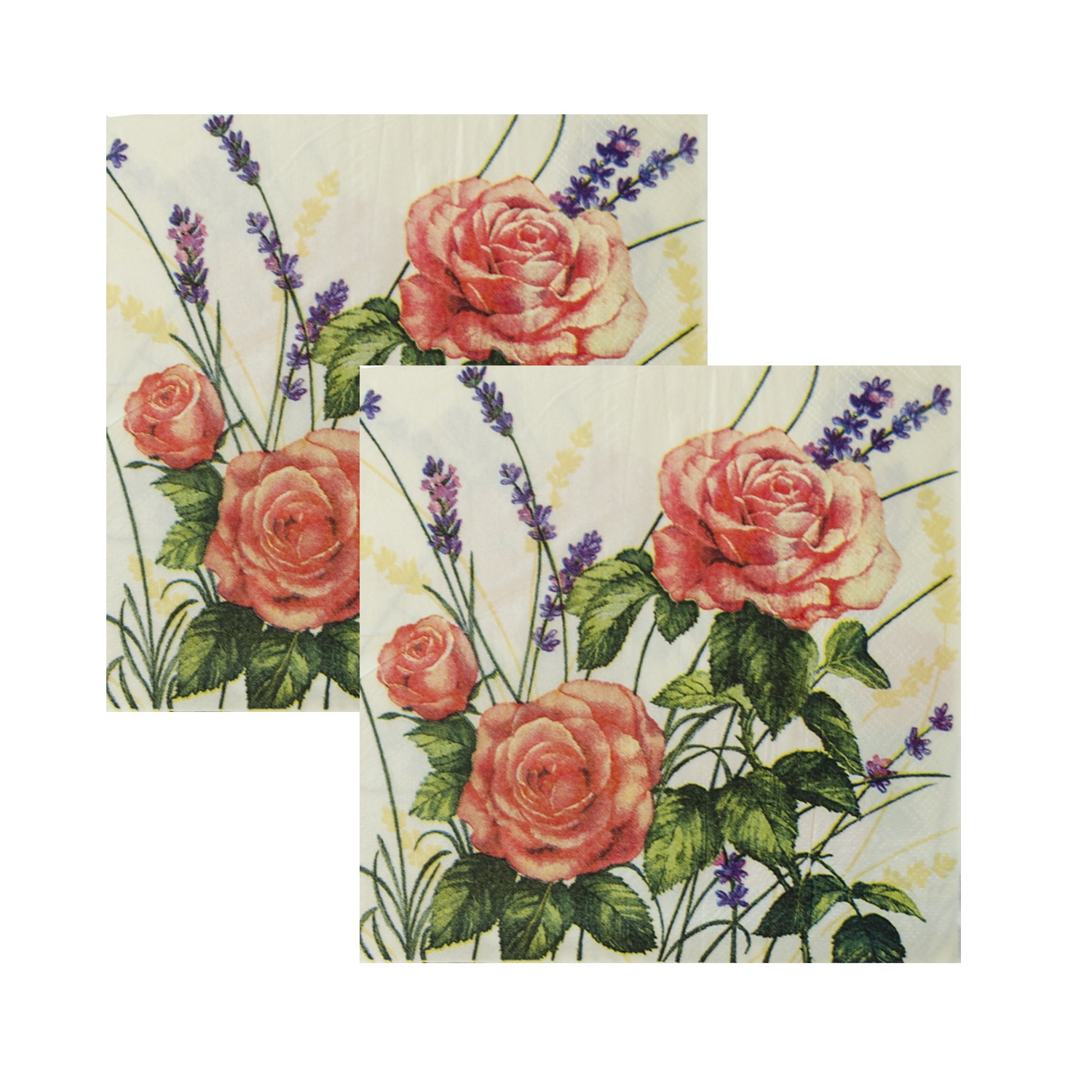 Concepts Life - Pack 4 Paquetes De Servilleta Diseño Rosa Naranja