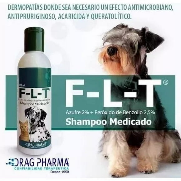 Shampoo Medicado Para Perros Y Gatos - F.L.T  150 mL
