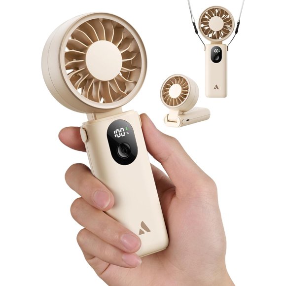 Ventilador portátil Aecooly PE02 3600 mAh 20 h 5 velocidades beige