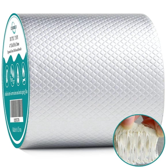 Cinta de butilo COSIMIXO 10 cm x 5 m Plateada Extra Gruesa