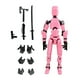 thumbnail image 2 of Figura De Acción Masculina Movible Multiarticulada Impresa En 3D Para Juegos De Rol De Colección Rosa Y Negro, 2 of 3