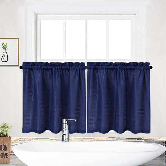 Cortinas NANAN 76cm x 76cm Azul Marino (2 unidades)