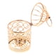 thumbnail image 4 of Portavelas De Luz De Té Con Forma De Jaula De Pájaros De Metal Galvanizado A-Rose Gold, 4 of 5
