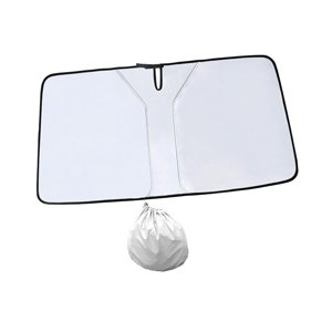 Magideal - Auto, El Parabrisas Mantiene Su Vehículo Fresco Plegable, Escudo Térmico, Accesorios Interiores, Protector De Visera Bloqueador Solar Para Sedanes Suv Argenta Revestida L