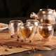 thumbnail image 3 of Juego de 4 Tazas de Café Vidrio Térmico Doble Pared 80ml Blanco, 3 of 3