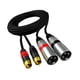 thumbnail image 2 of Doble RCA Macho A Doble XLR Macho Divisor De Cable Para Amplificador De Monitor De Estudio 1m, 2 of 3