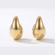 thumbnail image 2 of Aros para mujer forma de gotas medianos Dorados esmaltados, 2 of 3