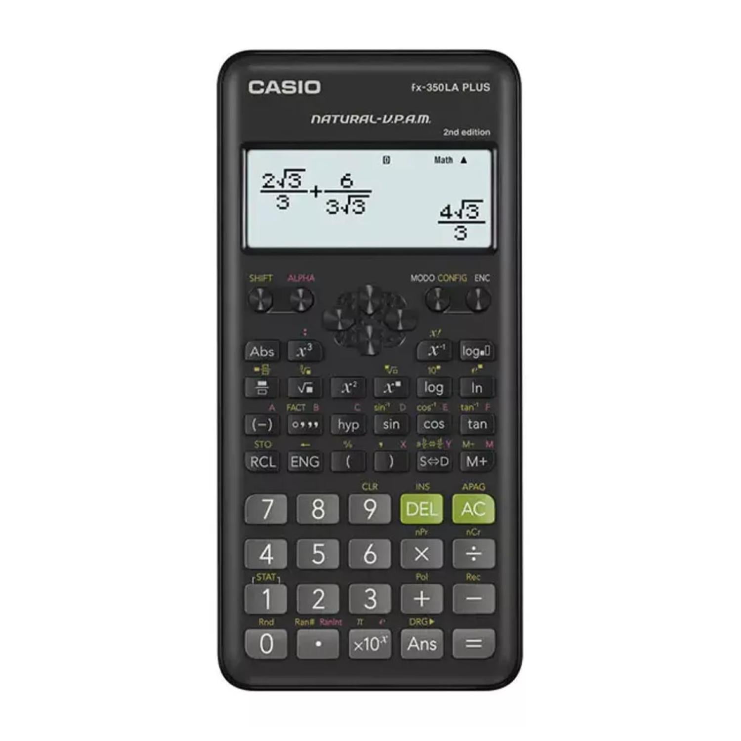 Casio - Calculadora Cientifica 252 Funciones Negro Fx-350la Plus