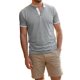 thumbnail image 4 of INSPIRE CHIC Camisetas Henley de Manga Corta para Hombre Camisetas Casuales con Ribete en Contraste L Gris Claro, 4 of 6