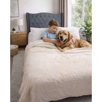 Imac Hogar - Frazada Térmica Luxe De Plush Con Chiporro 2 Plazas