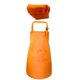 thumbnail image 5 of Delantal Para Ni?os Juego De Gorro De Cocinero Bolsillo Frontal Con Babero Ajustable Para Hacer Manualidades Naranja Para Hornear M, 5 of 5