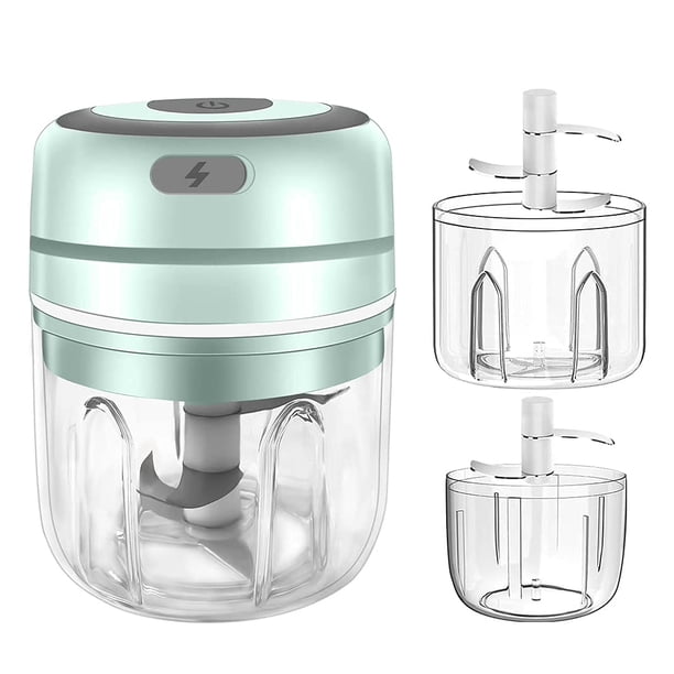 Picadora de ajo eléctrica, mini picadora de ajo portátil inalámbrica, trituradora de ajo, pequeña trituradora de alimentos para picar cebolla, carne, frutos secos, verduras y comida para bebés.