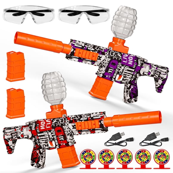 Bláster eléctrico de juguete Splatter TENTAM estilo esqueleto, paquete de 2