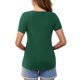 thumbnail image 3 of INSPIRE CHIC Blusa de Maternidad para Mujer de Manga Corta con Cuello Redondo y Diseño Arrugado Camiseta de Maternidad con Cintura en Capas Verde 2XL, 3 of 6