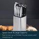 thumbnail image 2 of Bloque de cuchillos KITCHENDAO XL de acero inoxidable desmontable, 2 of 6