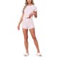 thumbnail image 2 of INSPIRE CHIC Pijamas de Punto Acanalado para Mujer Suaves y Elásticos con Cuello Redondo de Manga Corta con Pantalones Cortos Conjuntos de Descanso con Volantes y Patrones Lindos S Corazón Rojo, 2 of 6