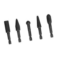Magideal - Conjunto De Rebabas Rotativas, Bits De Accesorio De Accesorios Archivos Rotativos De Herramienta, Bits De Molinillo Para Carpintería De Madera De Made 5 Piezas