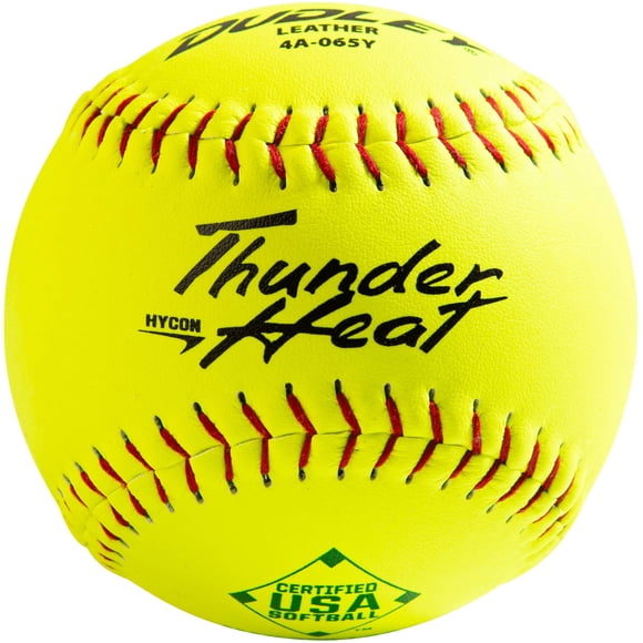 Pelota de sóftbol Dudley Thunder Hycon de cuero para lanzamiento lento, paquete de 12