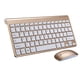 thumbnail image 4 of Mini Teclado Plano Y Silencioso Combo Ratón Inalámbrico Dorado, 4 of 4