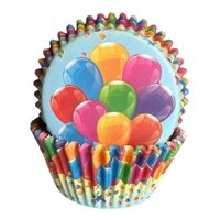 Genérico - Pack 100 Capsulas Para Hornear Capsula Cupcake Globos 3D