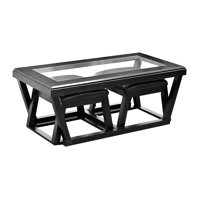 Muebles Santa Ana - Mesa De Centro Golden Con Taburetes