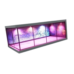 Bothyi - Vitrina De Coche Fundido A Presión A Escala 1/64 Con Luces Led Para Coleccionistas De Modelos De Coche De Aleación A