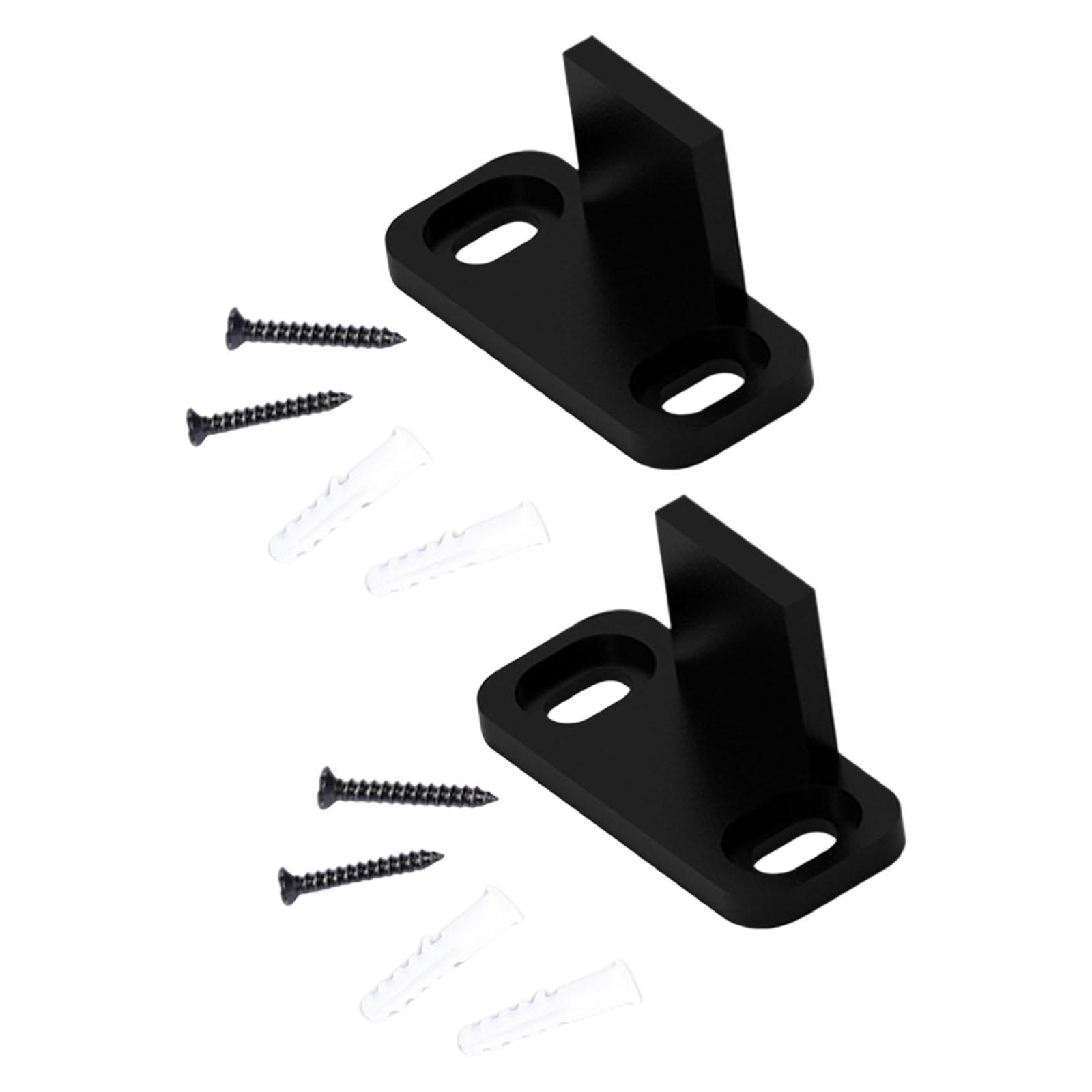 Magideal - 2 Piezas De Guías De Piso Para Puertas Corredizas De Granero, Suaves Y Silenciosas, Montaje En Piso, Con Tornillos, Reducción Oscilante, Guía Inferior No Ranurado