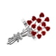 thumbnail image 1 of Rose Bouquet Servilleteros Decoración Servilletero Para Banquete Festival Plata, 1 of 5