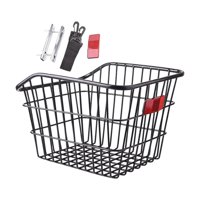 Magideal - Cesta De Almacenamiento Trasera Para Bicicleta De Metal Sin Tapa, Cesta De Carga, Construcción Robusta, Gran Capacidad, Accesorios Para Bicicletas De