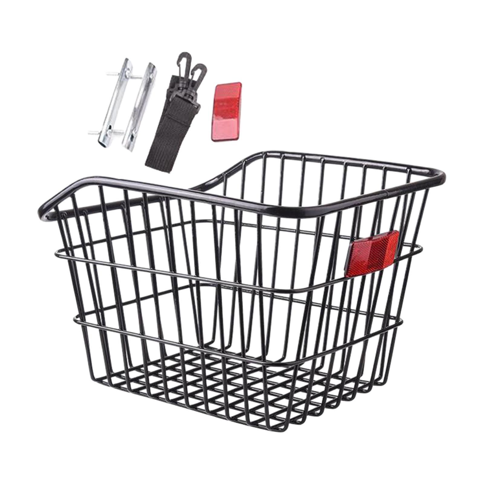 Magideal - Cesta De Almacenamiento Trasera Para Bicicleta De Metal Sin Tapa, Cesta De Carga, Construcción Robusta, Gran Capacidad, Accesorios Para Bicicletas De