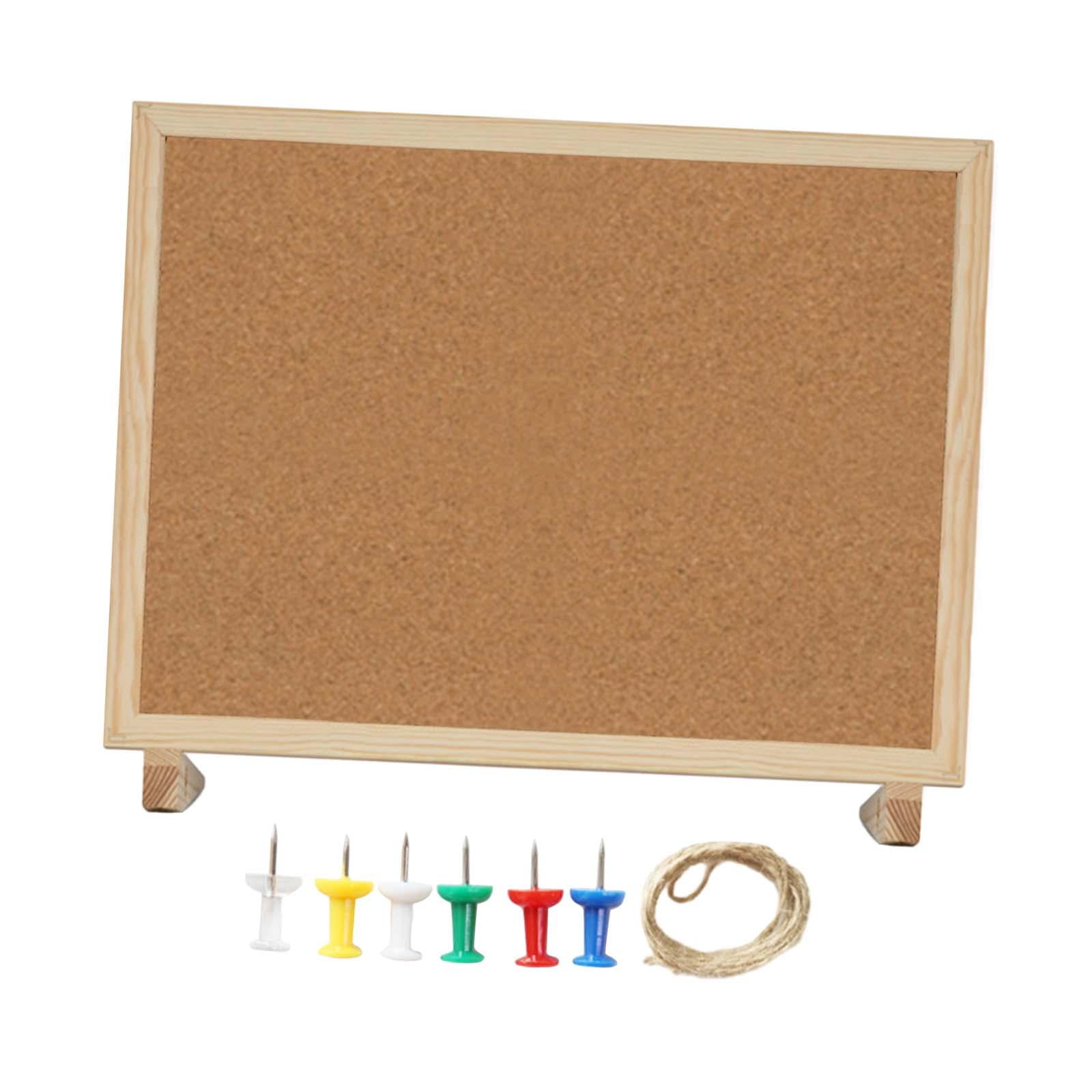 Magideal - Tablero De Corcho Pizarra De Mensajes Tablero Para Fotos Y Organizador De Escritorio Con Doble Función Para Colgar Adecuado Para Decoración Del Hogar 40 Cm X 30 Cm