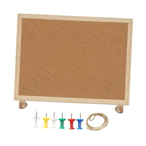 Magideal - Tablero De Corcho Pizarra De Mensajes Tablero Para Fotos Y Organizador De Escritorio Con Doble Función Para Colgar Adecuado Para Decoración Del Hogar 40 Cm X 30 Cm